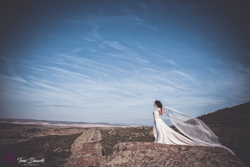 novia velo al viento